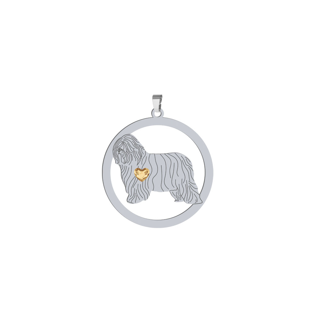 Silver Polish Lowland Sheepdog engraved pendant - MEJK Jewellery