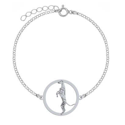 Silver Greyhound bracelet, FREE ENGRAVING - MEJK Jewellery