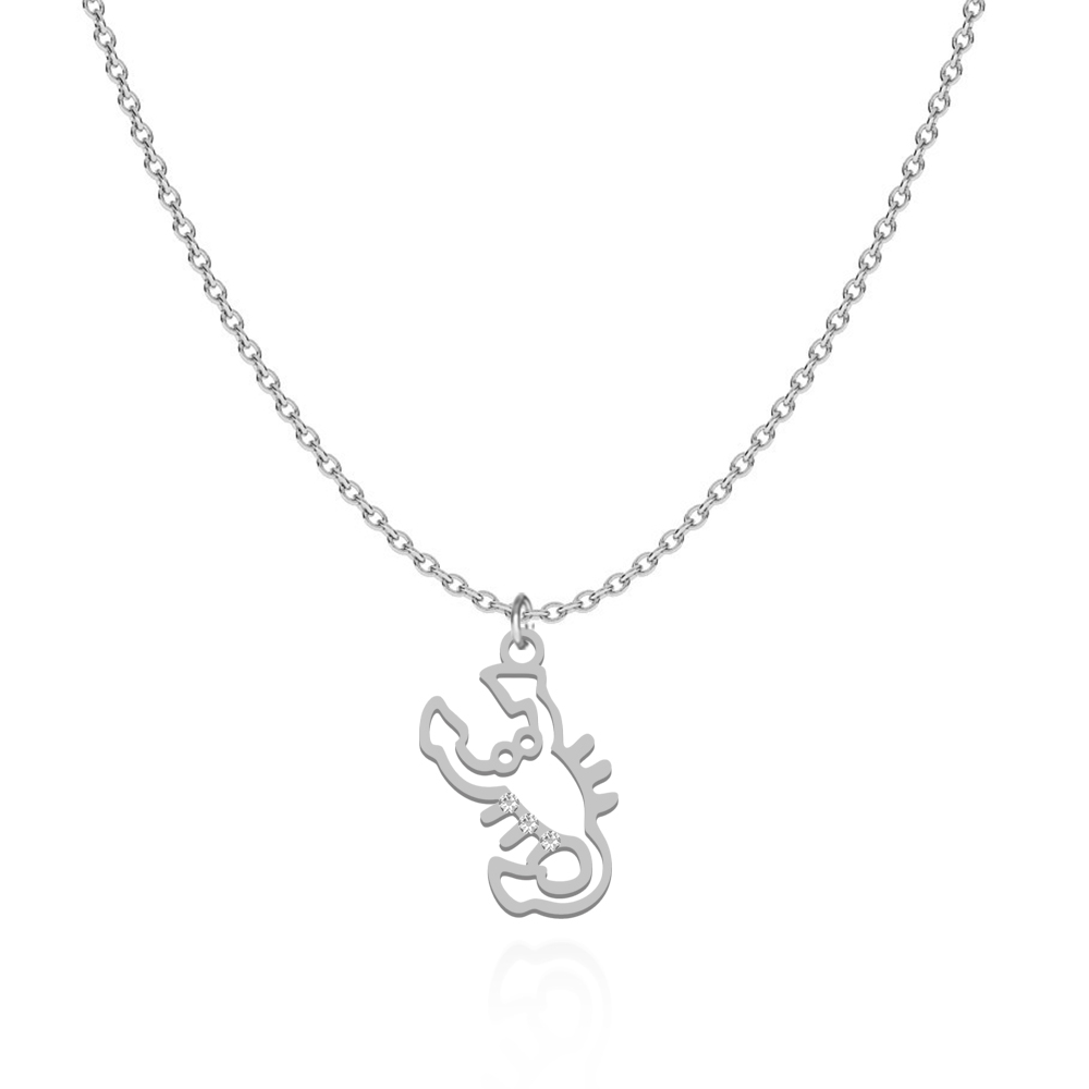 Necklace SCORPIO  gold-plated rhodium-plated silver