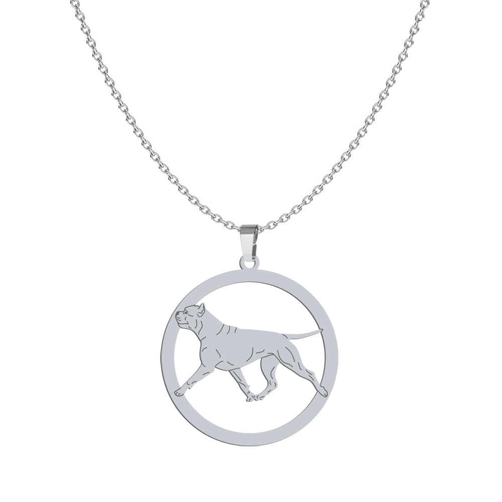 Naszyjnik z rasą American Staffordshire Terrier srebro GRAWER GRATIS - MEJK Jewellery