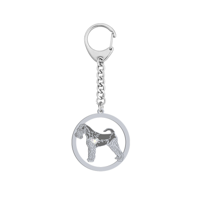 Silver Welsh Terrier engraved keyring - MEJK Jewellery