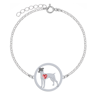 Silver Japanese Terrier engraved bracelet - MEJK Jewellery
