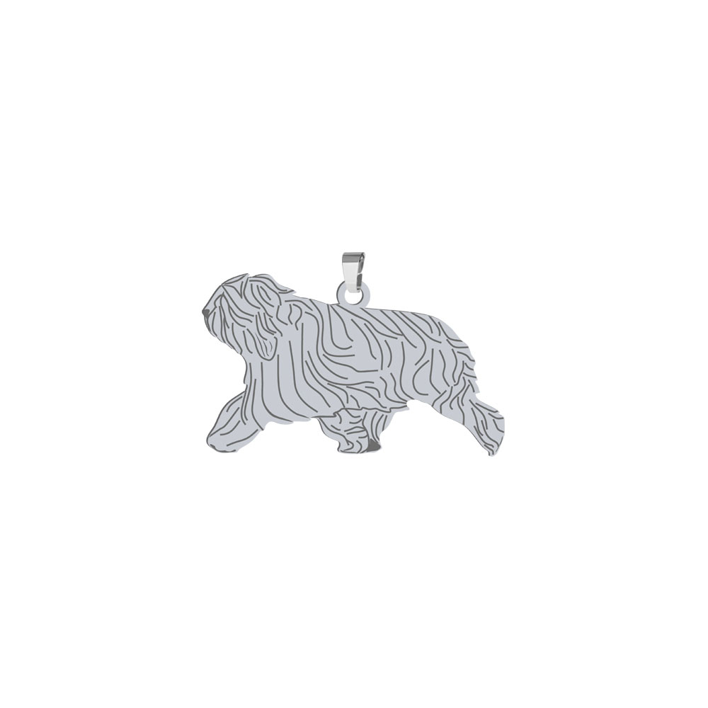 Silver Polish Lowland Sheepdog pendant, FREE ENGRAVING - MEJK Jewellery