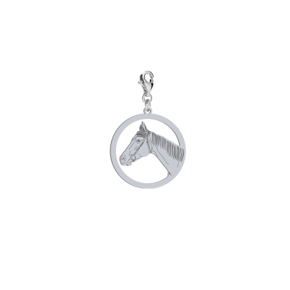 Silver Thoroughbred Horse charms, FREE ENGRAVING - MEJK Jewellery