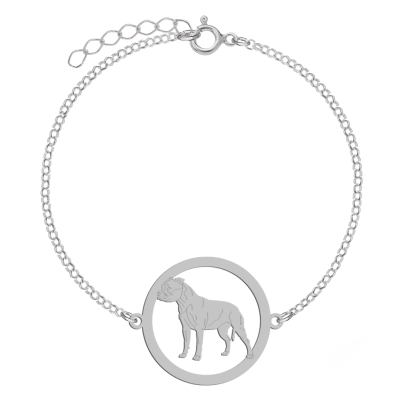Bransoletka z psem Staffordshire Bull Terrier GRAWER GRATIS - MEJK Jewellery