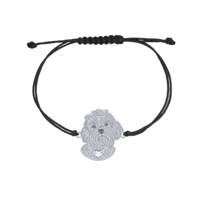 Bransoletka Cavapoo 925 srebro sznurek GRAWER GRATIS - MEJK Jewellery