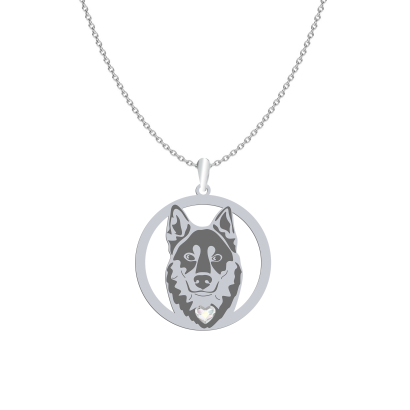Naszyjnik z psem Lapinporokoira srebro GRAWER GRATIS - MEJK Jewellery