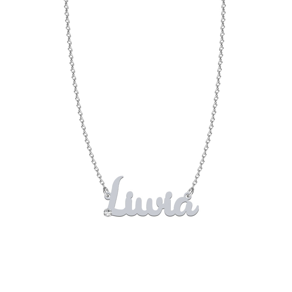 LIWIA  necklace in rhodium-plated or gold-plated silver
