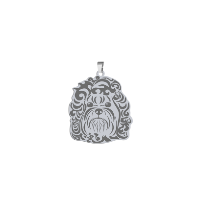 Silver Russian Tsvetnaya Bolonka pendant, FREE ENGRAVING - MEJK Jewellery