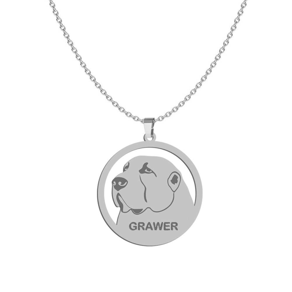 Naszyjnik z psem Owczarek Środkowoazjatycki srebro GRAWER GRATIS - MEJK Jewellery