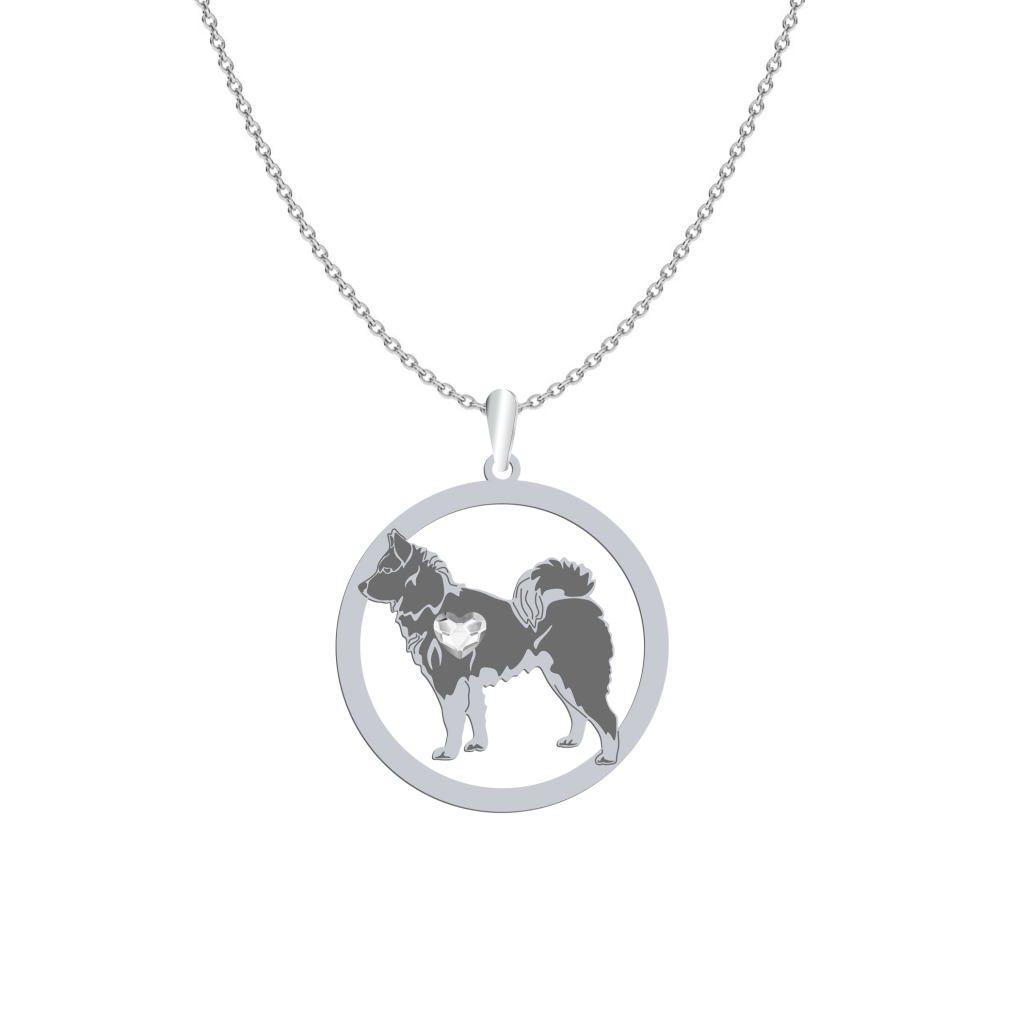 Naszyjnik z psem Karelski Pies na niedźwiedzie srebro GRAWER GRATIS - MEJK Jewellery