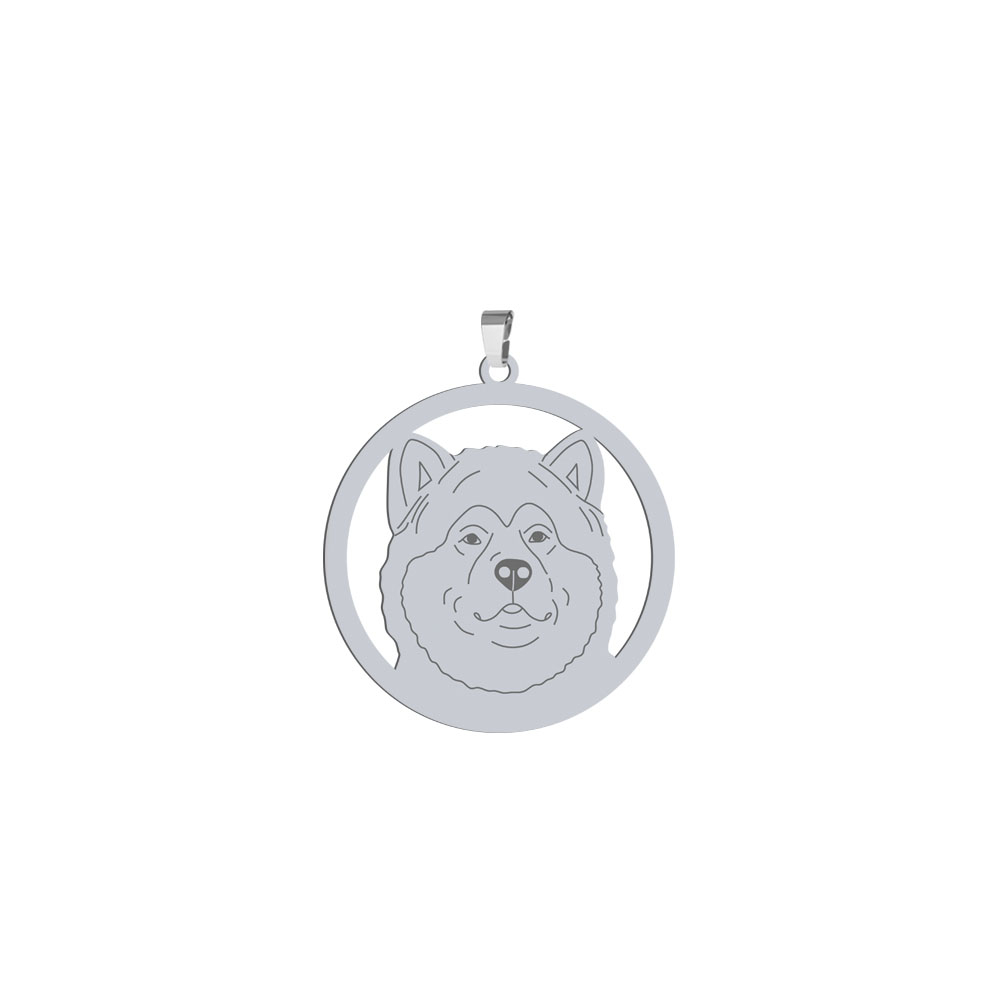 Silver Alaskan Malamute engraved pendant - MEJK Jewellery