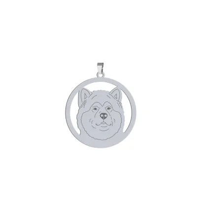 Zawieszka z psem grawerem Alaskan Malamute srebro - MEJK Jewellery