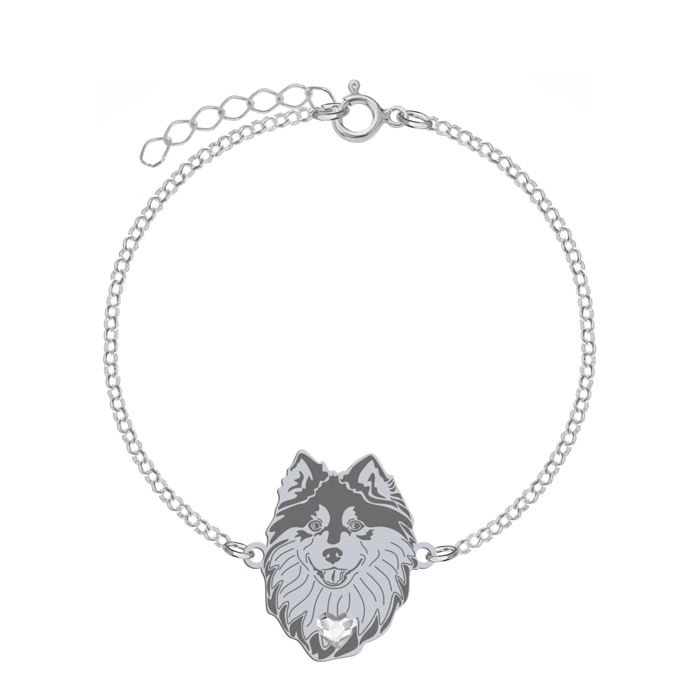 Bransoletka z psem Fiński Lapphund srebro GRAWER GRATIS - MEJK Jewellery