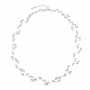 Naszyjnik ślubny z kryształami srebro