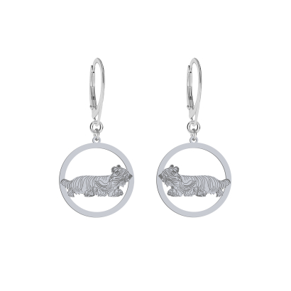 Kolczyki z psem Skye Terrier srebro GRAWER GRATIS - MEJK Jewellery