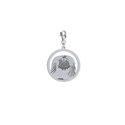 Charms z psem Pekingese srebro GRAWER GRATIS - MEJK Jewellery