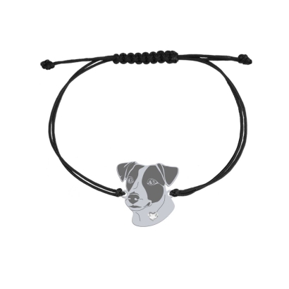 Bransoletka sznurkowa Jack Russell Terrier Krótkowłosy 925 GRAWER GRATIS - MEJK Jewellery