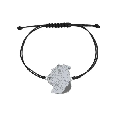 Bransoletka Welsh Terrier 925 srebro sznurek Grawer gratis - MEJK Jewellery