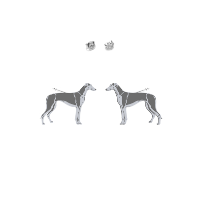 Kolczyki z psem Polish Greyhound srebro - MEJK Jewellery