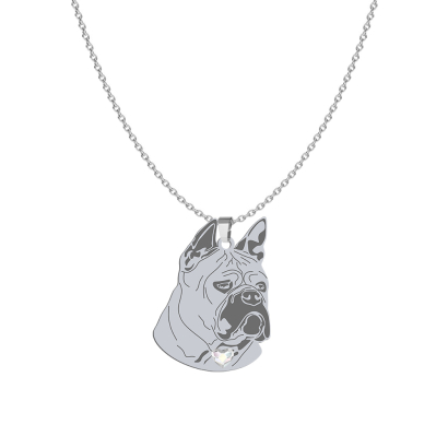 Naszyjnik z psem Chongqing Dog srebro GRAWER GRATIS - MEJK Jewellery