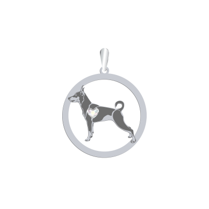 Zawieszka z psem Miniature Pinscher Dog Breed srebro GRAWER GRATIS - MEJK Jewellery