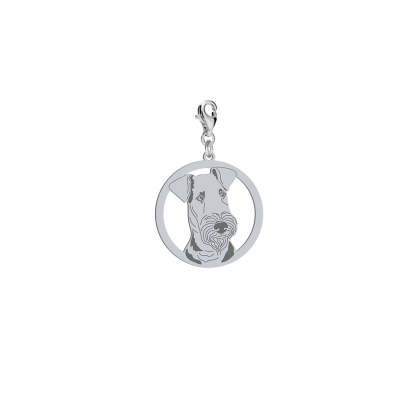 Charms Airedale Terrier srebro 925 Grawer Gratis - MEJK Jewellery