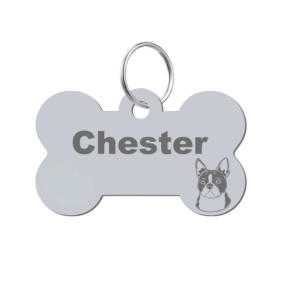 Identyfikator dla psa Boston Terrier GRAWER DWUSTRONNY GRATIS