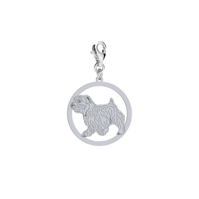 Silver Norfolk terrier engraved charms - MEJK Jewellery