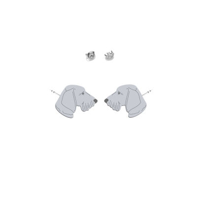 Silver Wirehaired dachshund earrings - MEJK Jewellery
