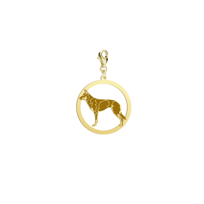 Charms z psem rasy Australian Kelpie srebro pozłacane - MEJK Jewellery