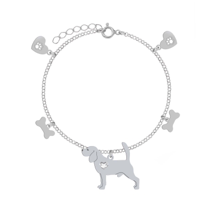 Silver Beagle engraved bracelet - MEJK Jewellery