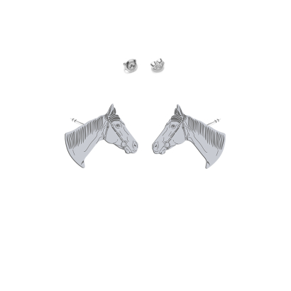 Silver Thoroughbred Horse earrings - MEJK Jewellery