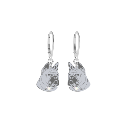 Silver Chongqing Dog earrings, FREE ENGRAVING - MEJK Jewellery