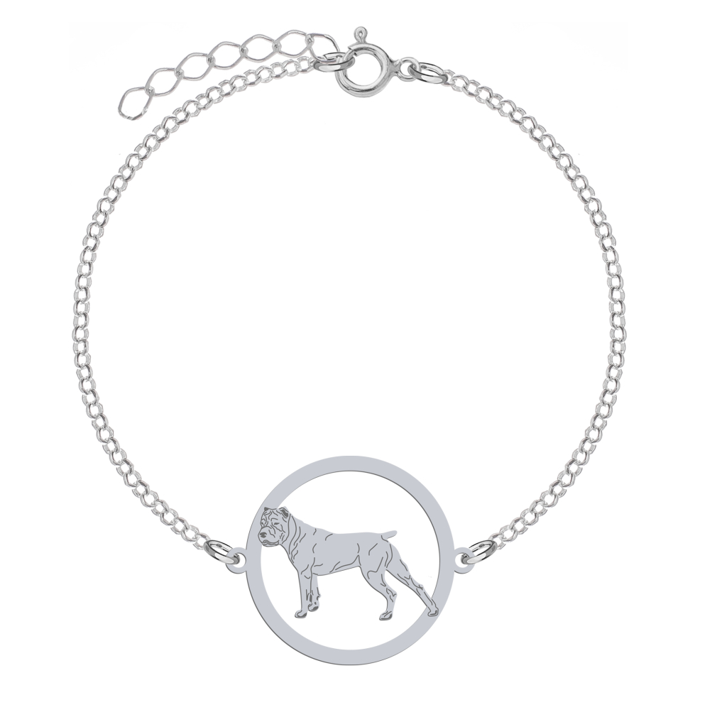 Silver Bandog engraved bracelet - MEJK Jewellery