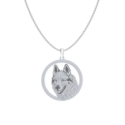 Naszyjnik z psem grawerem srebro Czechoslovakian Wolfdog - MEJK Jewellery