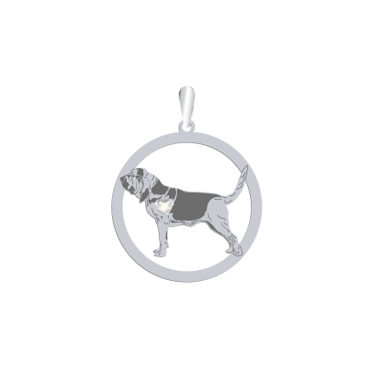 Zawieszka z psem Bloodhound srebro GRAWER GRATIS - MEJK Jewellery