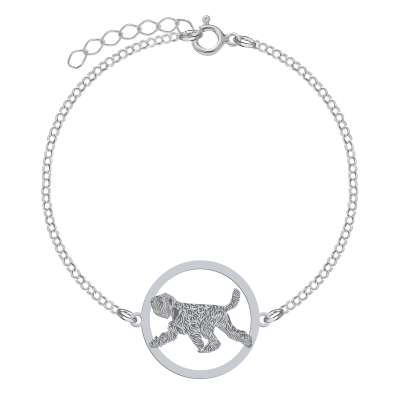 Bransoletka z psem Black Russian Terrier srebro GRAWER GRATIS- MEJK Jewellery