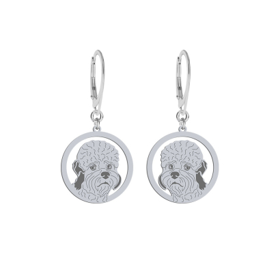 Kolczyki z psem Dandie Dinmont Terrier srebro GRAWER GRATIS - MEJK Jewellery