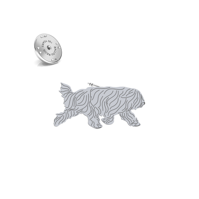 Silver South Russian Shepherd Dog pin - MEJK Jewellery