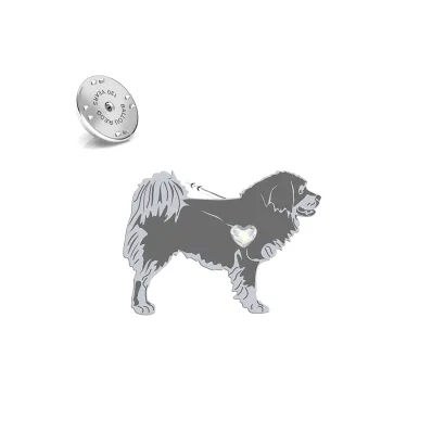 Wpinka z psem Mastif Tybetański srebro - MEJK Jewellery