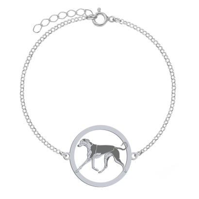 Silver Polish Greyhound bracelet, FREE ENGRAVING - MEJK Jewellery