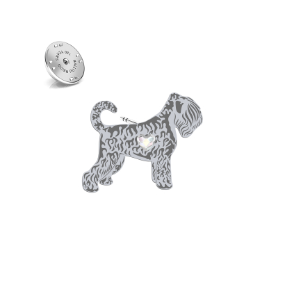 Przypinka z psem Czarny Terier Rosyjski srebro - MEJK Jewellery