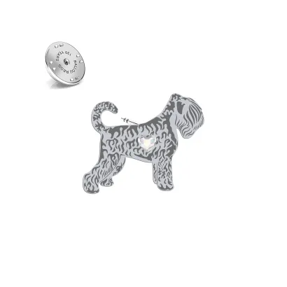 Przypinka z psem Czarny Terier Rosyjski srebro - MEJK Jewellery