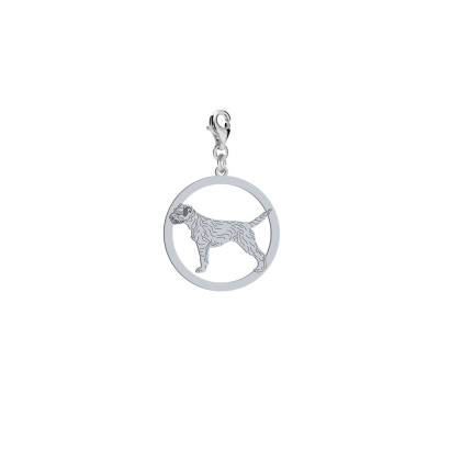 Charms z psem grawerem Border Terrier srebro - MEJK Jewellery