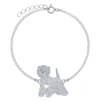 Bransoletka z psem West Highland White Terrier srebro GRAWER GRATIS - MEJK Jewellery