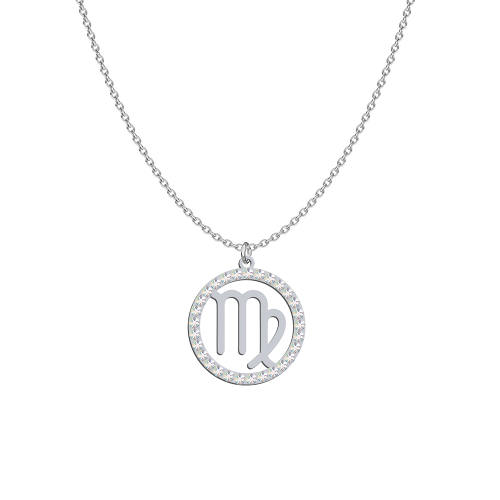 Necklace Zodiac Sign Virgo -  - rhodium-plated or gold-plated silver