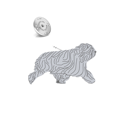 Silver Polish Lowland Sheepdog pin - MEJK Jewellery