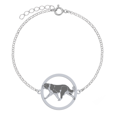 Bransoletka z psem Saint Bernard Dog srebro - MEJK Jewellery