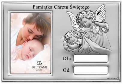 Ramka na Zdjęcie Pamiątka Chrztu Świętego Życzenia